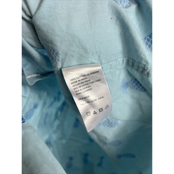 Plugg Mens Hawaiian Shirt Pineapple All Over Print Button Up Blue Size Small - Picture 3 of 6